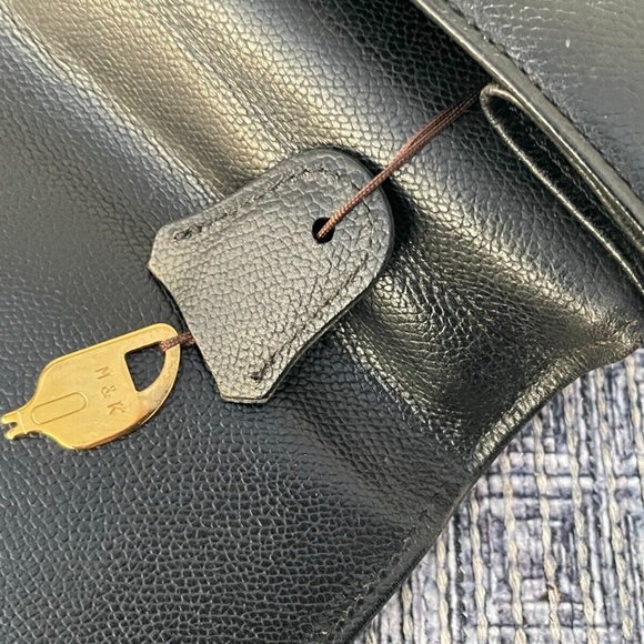 Auth YVES SAINT LAURENT Bag Business Document Bag 2 way Clutch Bag Black Leather - Picture 13 of 13